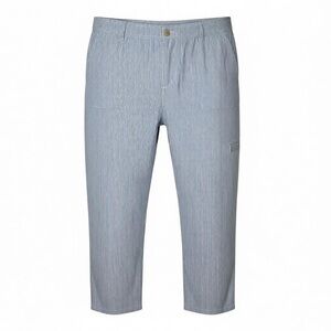 Liz Claiborne Size 12 100% Cotton Lightweight Blue White Striped Pants Coastal